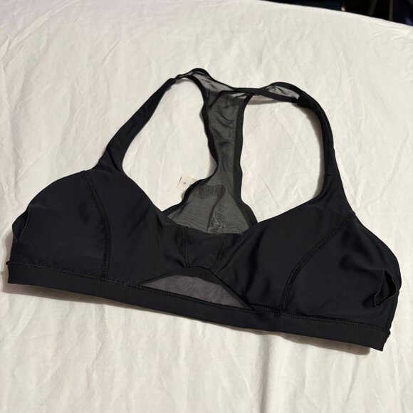 NWOT Lululemon Flow Rider Racerback Black Swim Top Bra Aquelu Fabric A/B Cup 6 S - Picture 6 of 8